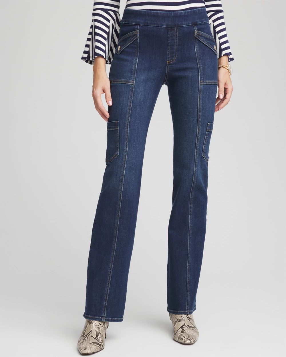 Pull-On Utility Bootcut Jeans | Chico's